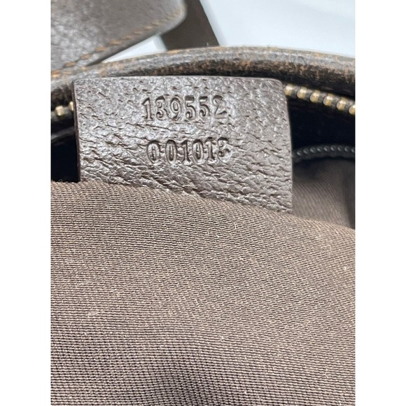 Authentic Gucci GG Leather & Canvas Eclipse Tote Bag Hand Purse - Picture 11 of 12